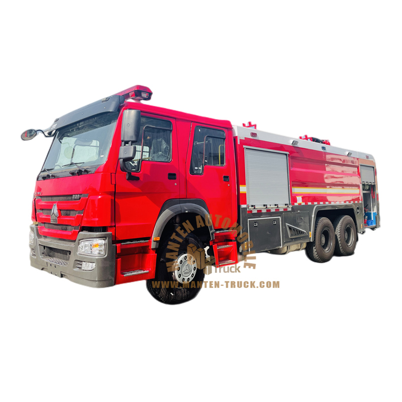 howo 15000 liters dry powder fire truck